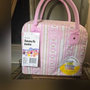 Fit & Fresh Pink Bow & Floral Lunch Tote